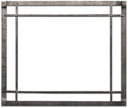 Empire Hearth 50" Distressed Pewter Rectangle Forged Iron Inset DFF50CPD