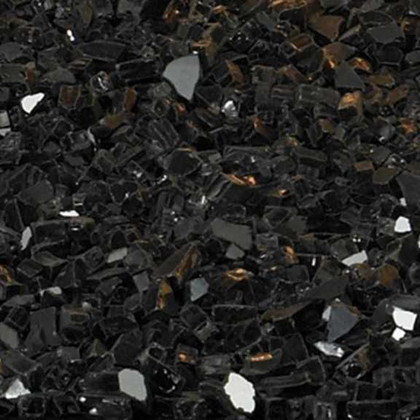 Empire Hearth Black Polished Crushed Glass (approx. 1 sq. ft) DG1BKP