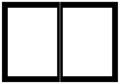 Black Rectangle Door Set DVDB2CBL