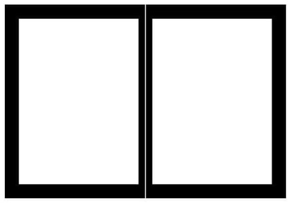 Black Rectangle Door Set DVDB1CBL