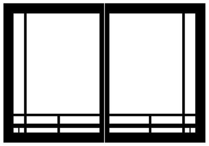 Empire Hearth Black Mission Rectangle Door Set DVDB1MBL