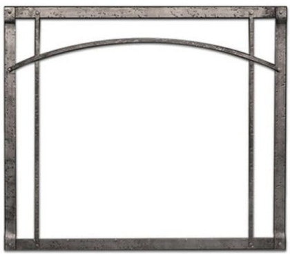 Empire Hearth 30" Distressed Pewter Arched Forged Iron Inset DFF30RPD