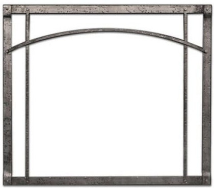 Empire Hearth 35" Distressed Pewter Arched Forged Iron Inset DFF35RPD