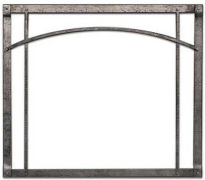 Empire Hearth 35" Distressed Pewter Arched Forged Iron Inset DFF35RPD
