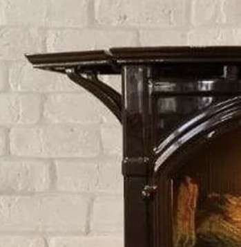 Empire Hearth Small Cast Iron Porcelain Mahogany Shelf CSKM