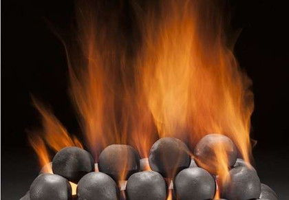 Empire Hearth 5" Iron Colored Ceramic Fiber Cannonball Set CBI24