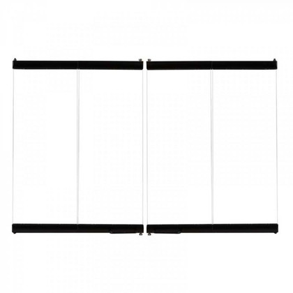 Empire Hearth 36" Black Standard Bi-Fold Glass Doors BDB36BL