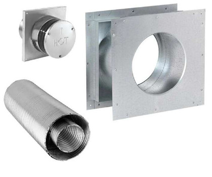 Empire Hearth 4x6 5/8" Horizontal Flex Vent Kit with Round Cap and DVVK4FREVS