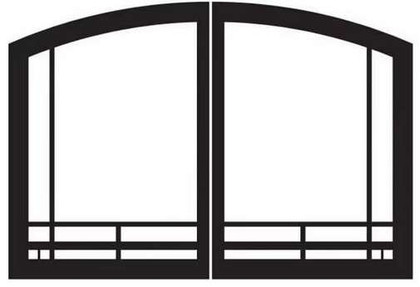 Empire Hearth 32" Vent-Free Black Mission Arch Door Set VFR32SMBL