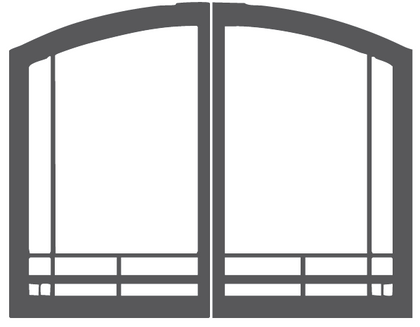 Empire Comfort Systems 32" Vent-Free Hammered Pewter Mission Arch Door Set VBR32TMHP