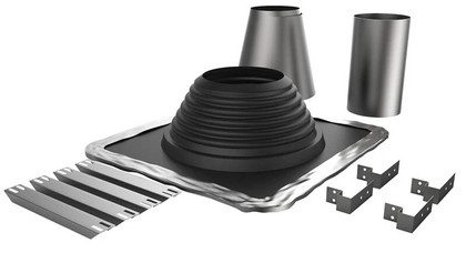 DuraVent Rubber Boot Flashing Kit - Max 12/12 Pitch, for Metal Roofs 200275