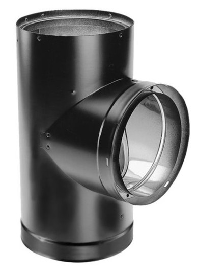 DuraVent 6"/8" Black Tee with Cap 6DVL-T