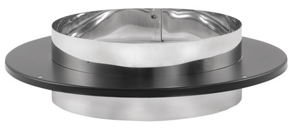 DuraVent 6"/8" Black  Chimney Adapter with Trim (SS inner, black outer) 6DVL-ADT