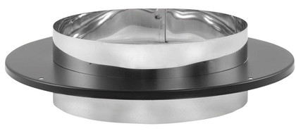 DuraVent 6"/8" Black Chimney Adapter with Trim (SS inner, black outer) 6DVL-ADT