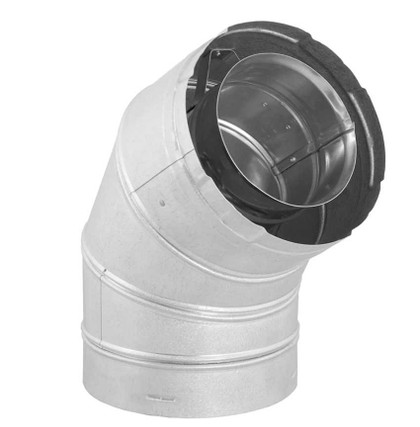 Duravent 4"- 6 5/8" Double Wall 60 Degree Galvalume Elbow 46DVA-E60