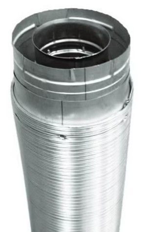 Duravent 4"- 6 5/8" Double Wall 120" Concentric Flex Galvalume Vent 46DVA-120FF