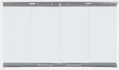 HHT Bi-fold glass doors with stainless steel trim DM1742S