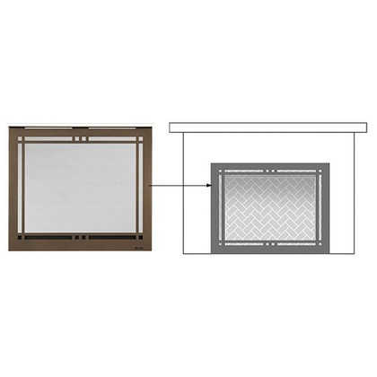 HHT Pewter Contemporary Rectangular Door CRD42PT