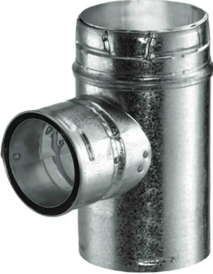 DuraVent 6" Round B-Vent 6"X6"X4" Standard Reducing Tee 6BVTR4
