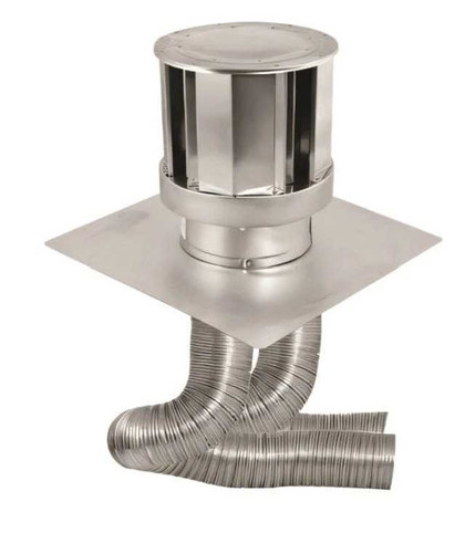 Duravent Cap with 18”x18” Top Plate (3” exhaust & 3” intake) 46DVA-CL33VC