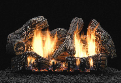 Empire Hearth 18" Super Charred Oak Ceramic Log set for Slope Glaze Burner LS18C2S
