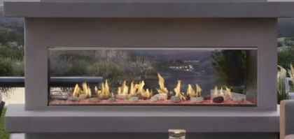 Majestic Products 48" Lanai See-Through Natural Gas Outdoor Fireplace ODLANAIGST-48