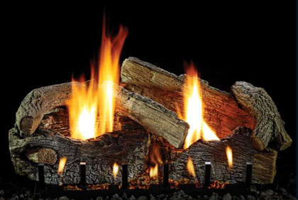 Empire Hearth 18" Vent-Free Stacked Oak 7 piece Refractory Log Set LS18SRAO