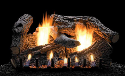 Empire Hearth 30" Vent-Free Super Sassafras 7 piece Refractory Log Set LS30RSS