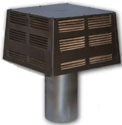 Empire Hearth Black Painted Pyramid Chimney Cap 12" WB12VPC
