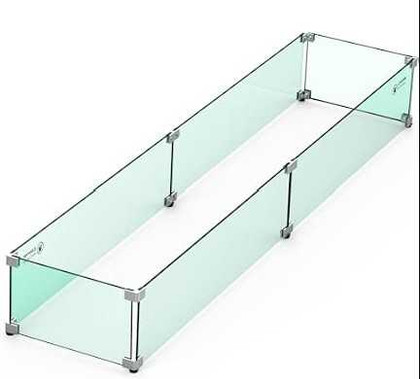 Empire Hearth Wind Deflector Glass, Tall 60 WG604LT