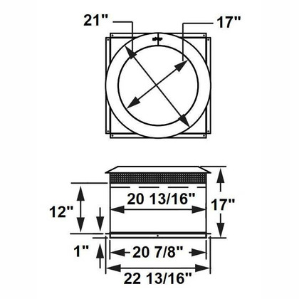HHT Attic insulation shield (consists of two parts - collar and base) 14DCA-IS