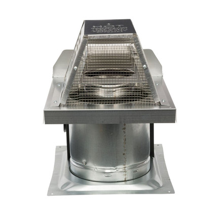 HHT Horizontal termination cap with long flue, attached slip and wall shield with heat shield, 5-3/8" - 9-3/8" (137 -238mm) DVP-TRAP2