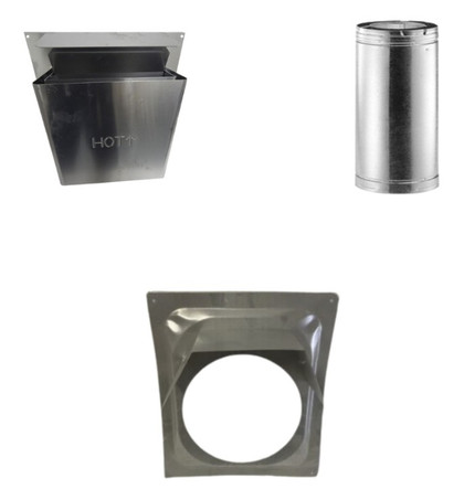 HHT Rear Vent Termination includes adj Termination Cap, 1" firestop (multi-pack of 4) SLP-RVTM