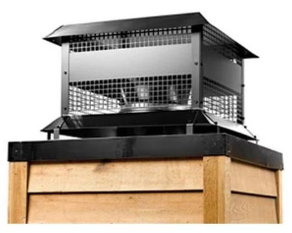 HHT Square termination cap, painted black ST375