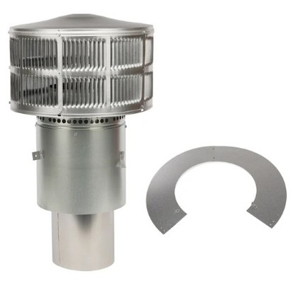 HHT Round termination cap with storm collar TR444