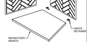 HHT 36" Firebrick Yellow Hearth Refractory SRV4059-693