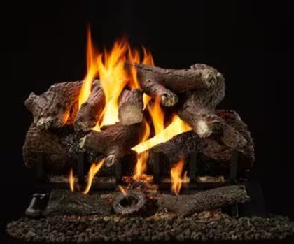 HHT 18" 2-Tier Heritage Oak cement log set 2TR-OAK18