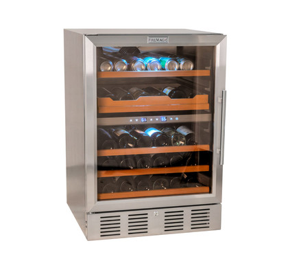 Fire Magic 24-WREF-GDL Dual Zone Wine and Beverage Cooler — Left Hinge