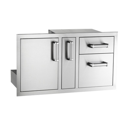 Fire Magic 53816SC Premium Flush Access Doors with Platter Storage and Double Drawers