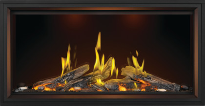 Napoleon Tall Vector 50-Inch Single-Sided Luminous Natural Gas Fireplace TLV50LN with separately selected log kit