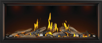 Napoleon Tall Vector 62-Inch Single-Sided Luminous Natural Gas Fireplace TLV62LN with separately selected log kit