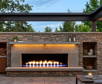 Carol Rose 72" Single-Sided Outdoor Gas Fireplace — Propane OLL72FP12SP