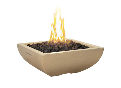 American Fyre Designs 30-inch Bordeaux Petite Square Outdoor Fire Bowl