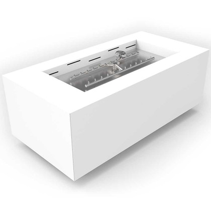 HPC Fire Tejas 48x24-Inch Rectangular Metal Fire Pit with Torpedo Burner