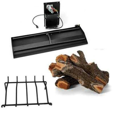 HPC Fire 22" Arizona Weathered Oak Dual Step H-Burner Electronic Ignition Fire Pit Inserts