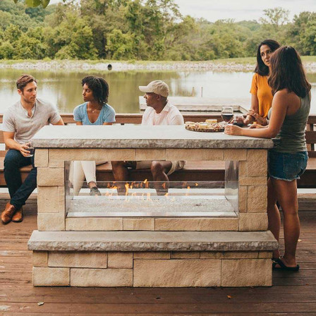 Carol Rose 48" Outdoor Linear See-Through Ventless Gas Fireplace OLL48SP12S