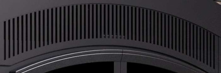 Valcourt Black Arched Urban Style Louver Set VA15L08