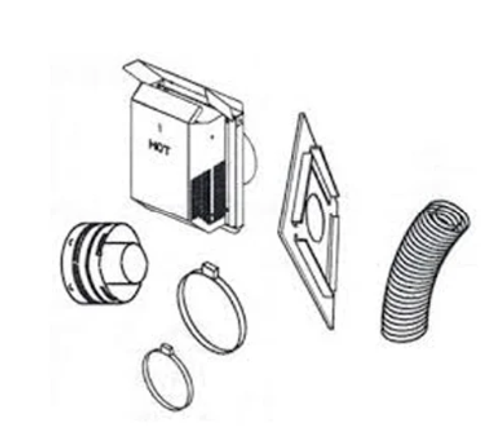 Superior Flex Square Termination with 48" Compressed Flex Vent SFKIT48