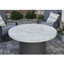 Outdoor Greatroom White Onyx Beacon Round Gas Fire Pit Table BC-20-WO