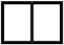 Black Rectangle Door Set DVDB1CBL